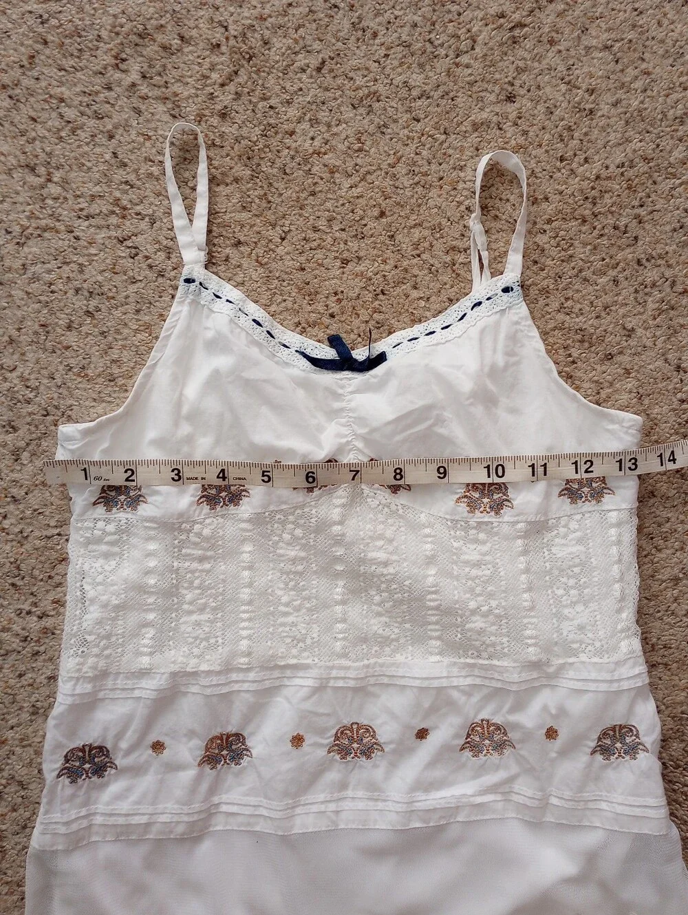 Y2K Mary-Kate And Ashley White Tank Top Bohemian Summer Hippie Boho